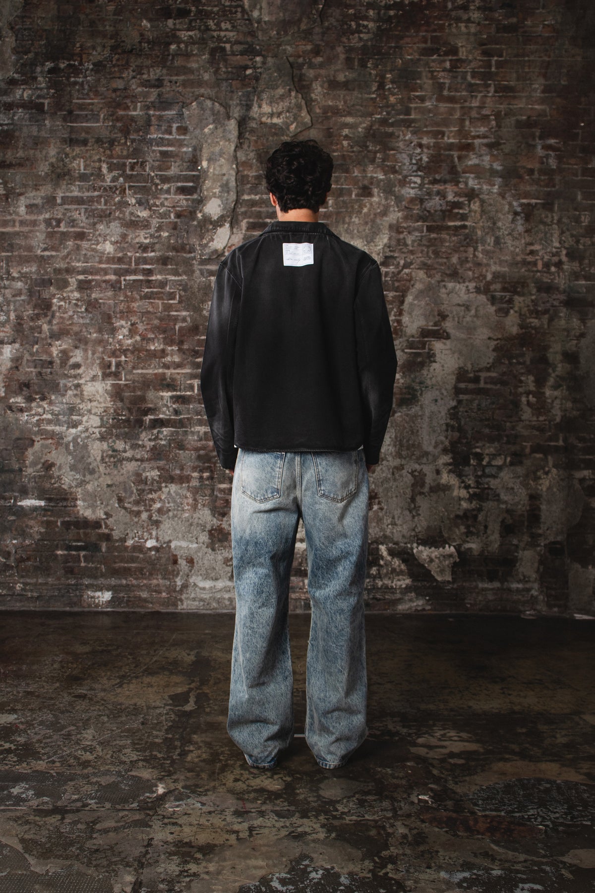 MARBLED SANDY BIKERS DENIM