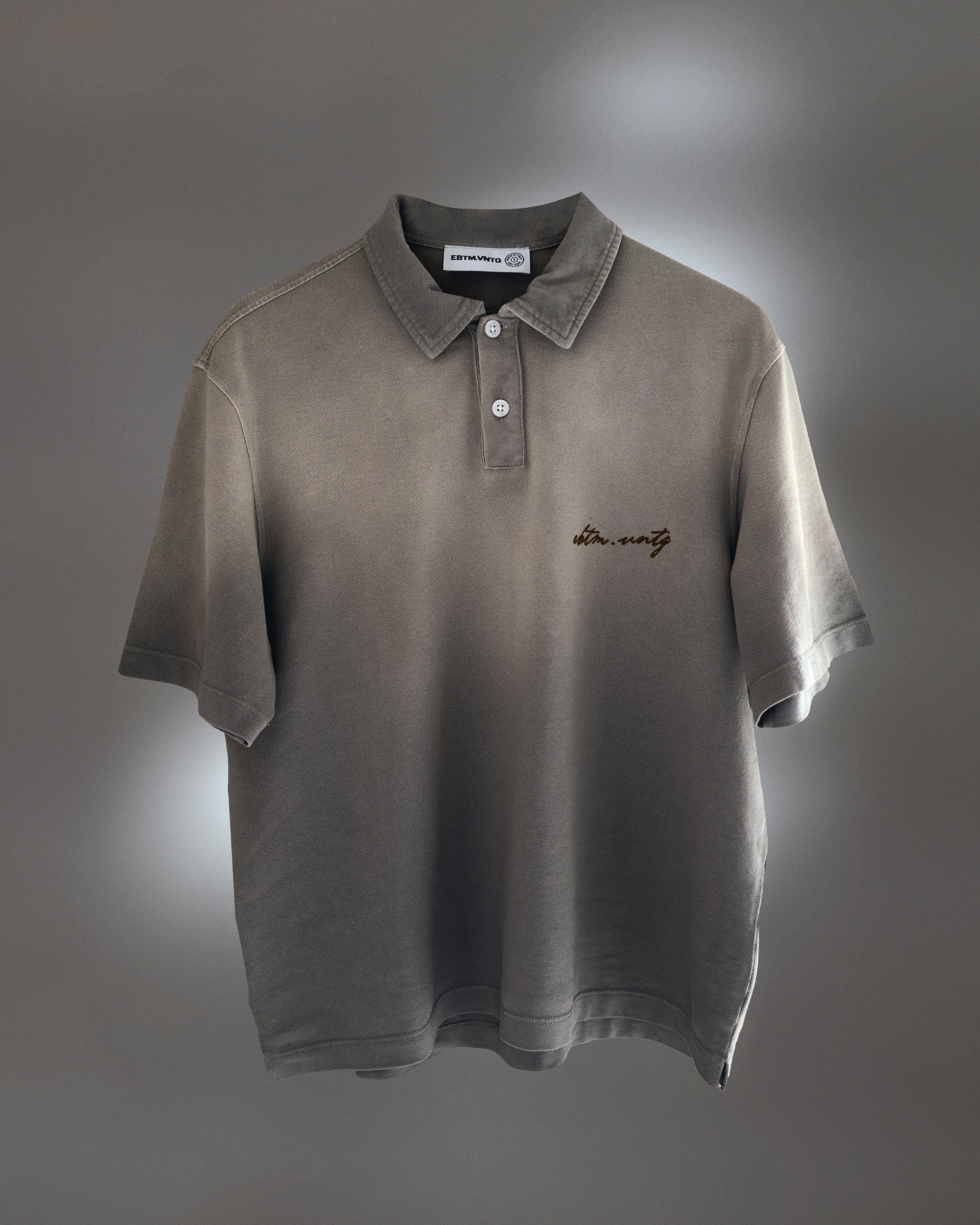 NEUTRAL GRAY SUNFADE POLO