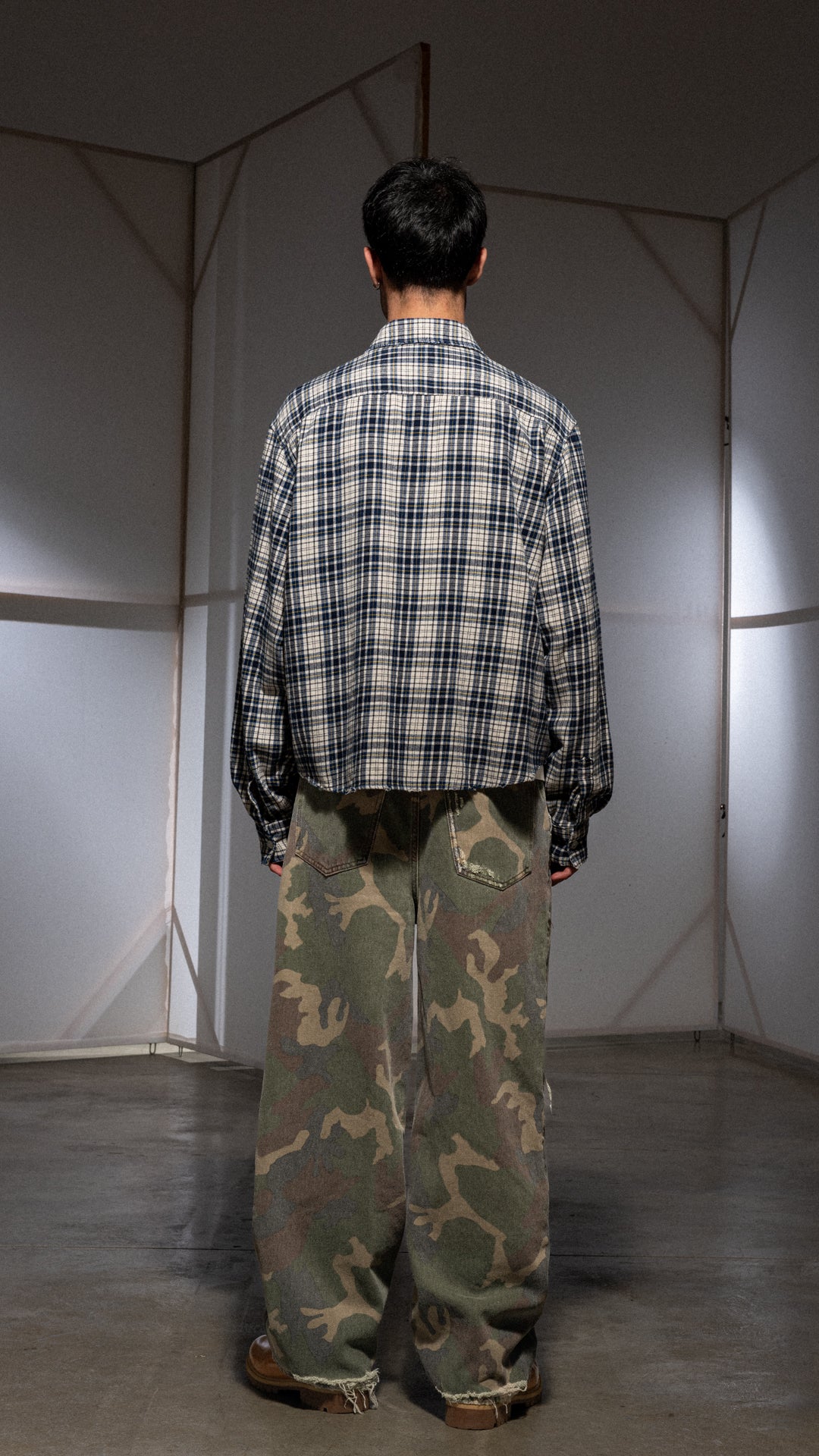 OLD BLUE CHECKED FLANNEL