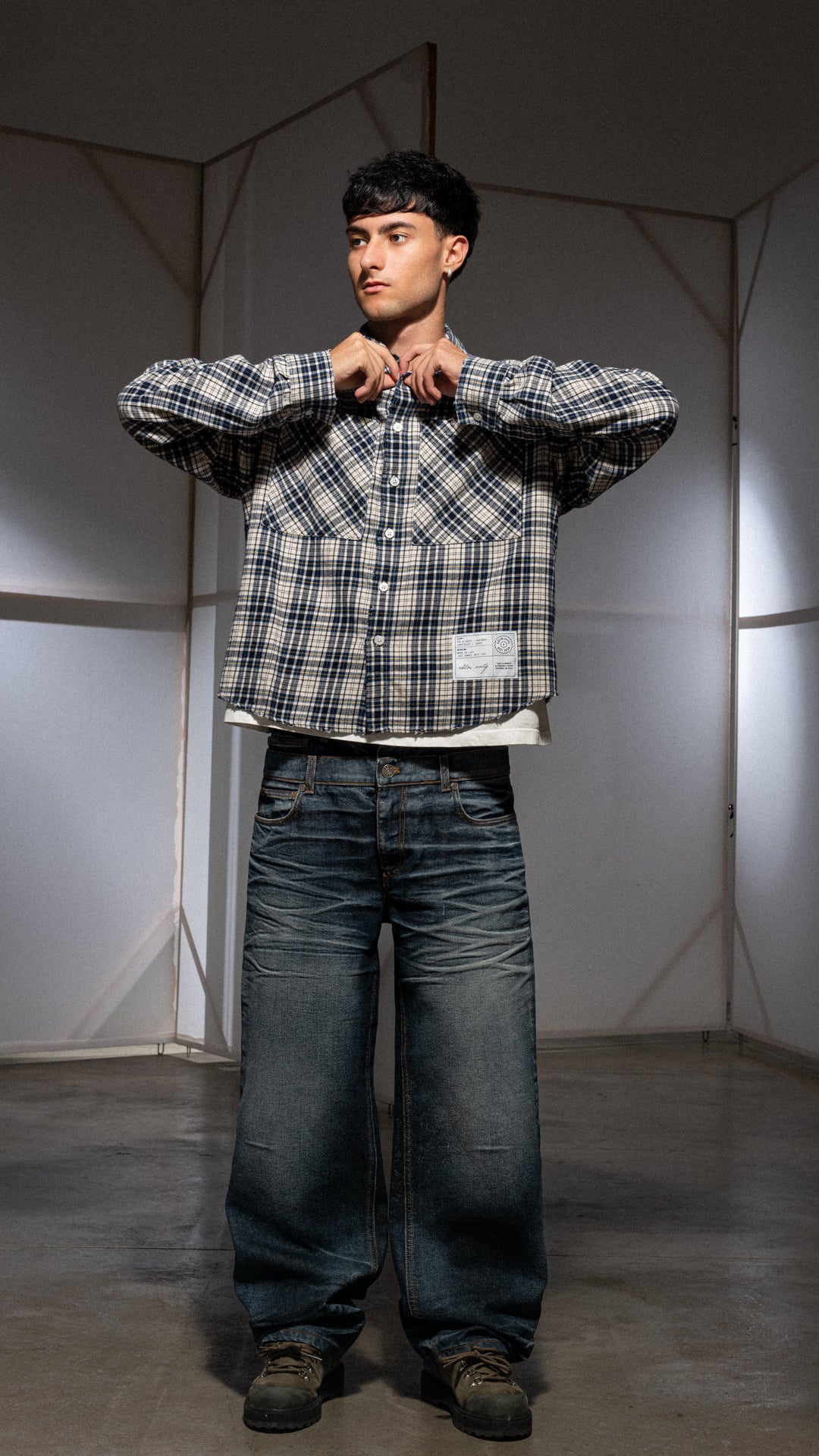 RESIN OCEAN DOUBLEWAISTBAND DENIM