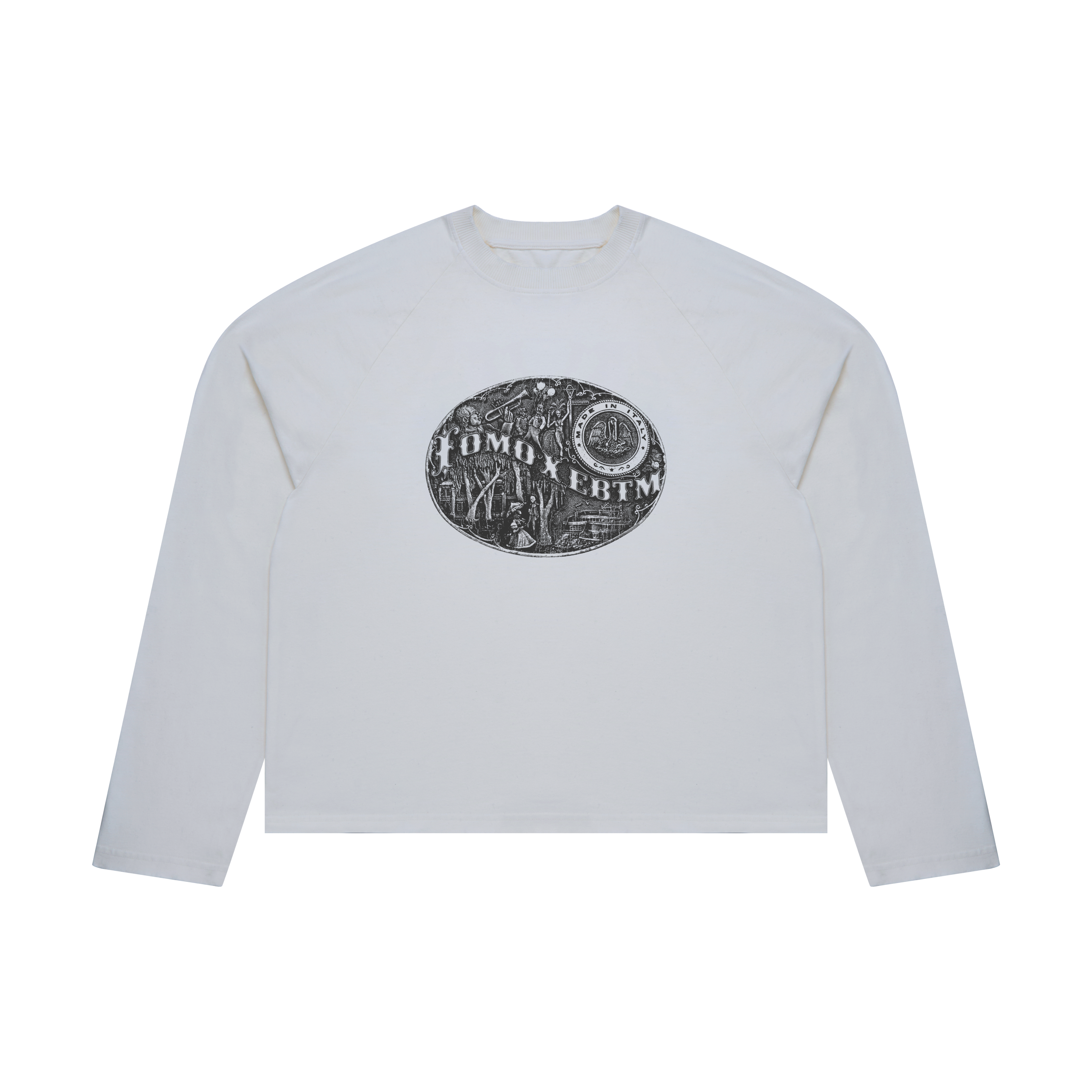 FOMO X EBTM LOUSIANA WHITE LONGSLEEVE