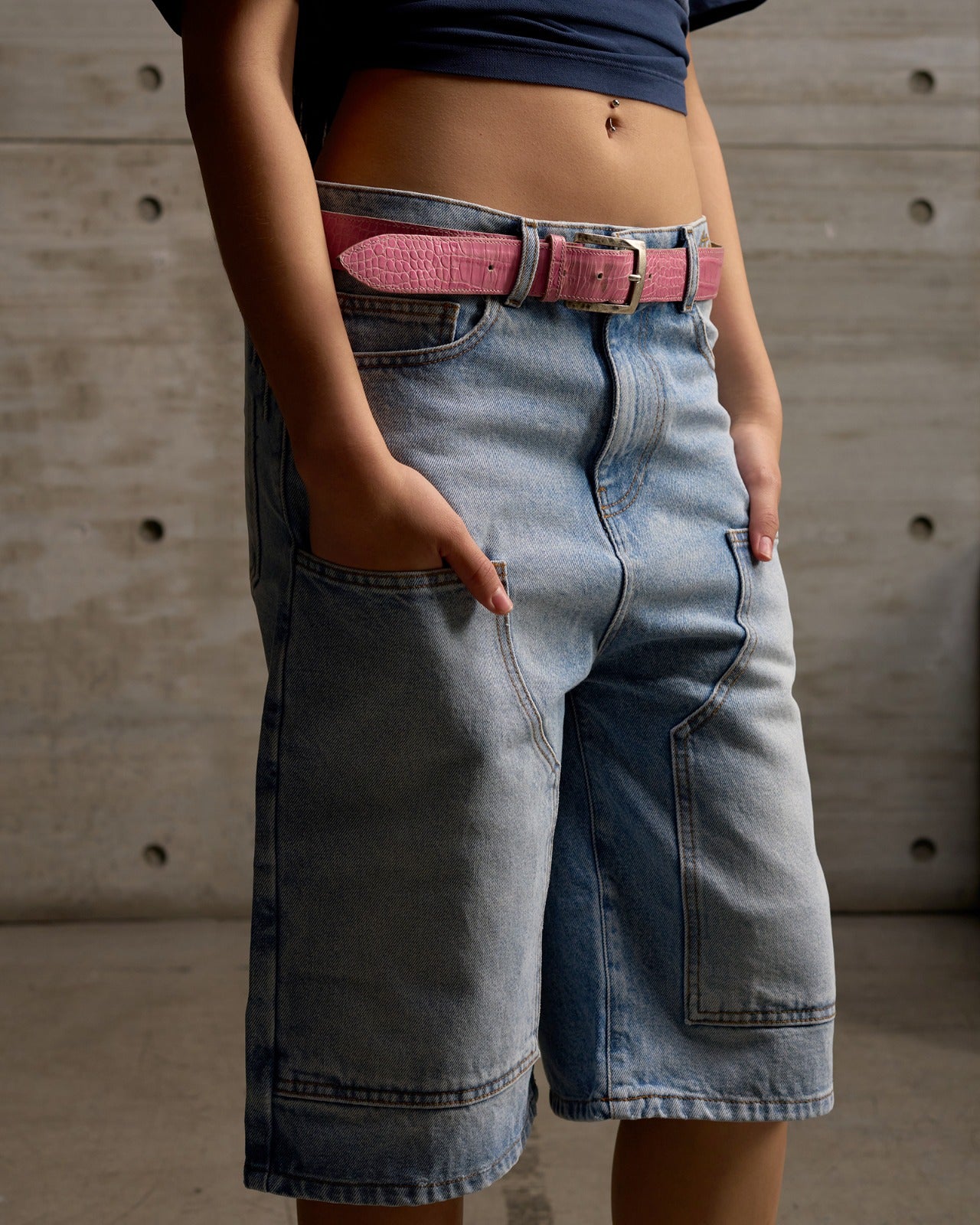 DOUBLE KNEE JORTS MARBLED